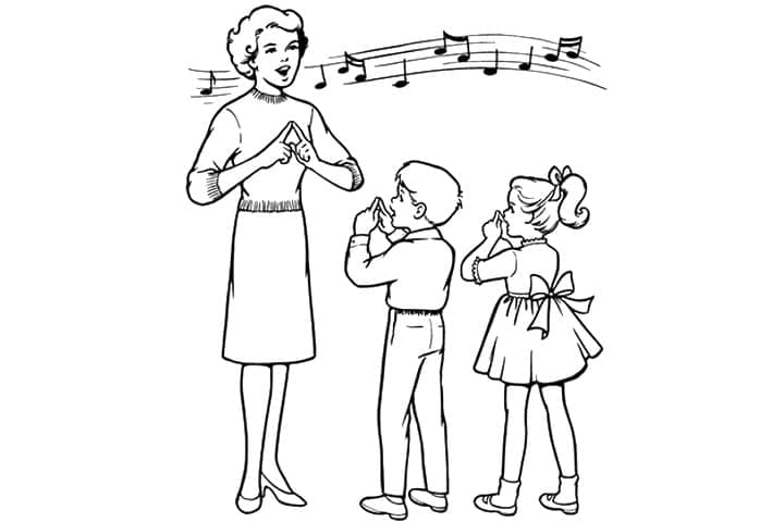 Yazdırılabilir Öğretmen Boyama Sayfası