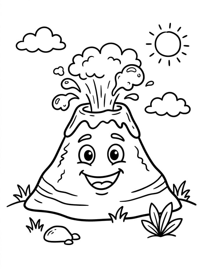 Basit Volkan Boyama Sayfası