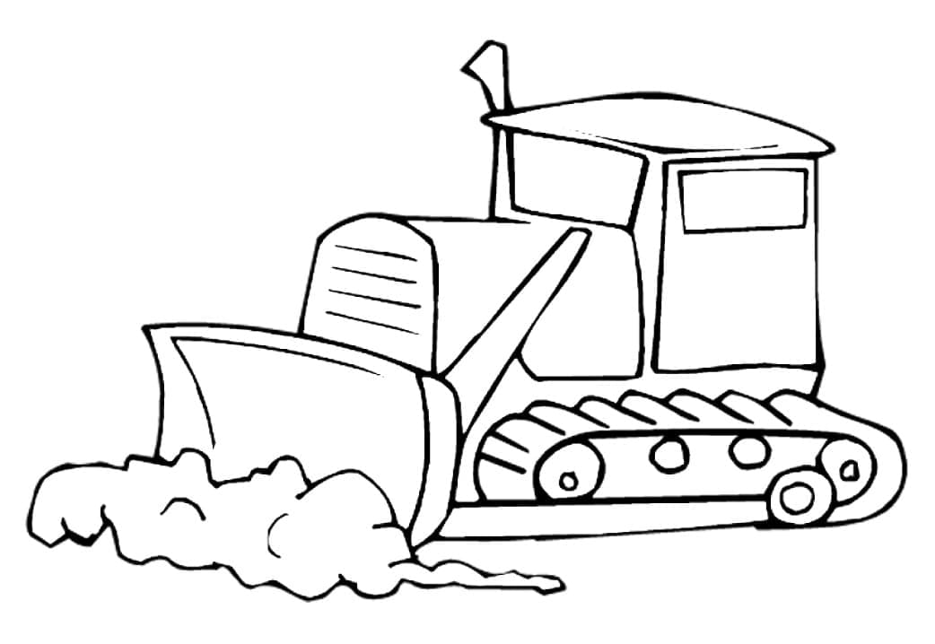 Bedava Buldozer Çocuklar İçin Boyama Sayfası