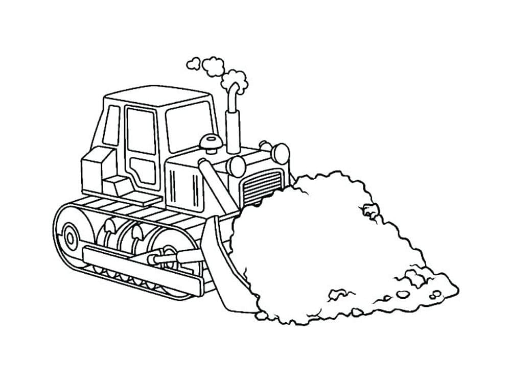 Bedava Buldozer Resim Boyama Sayfası
