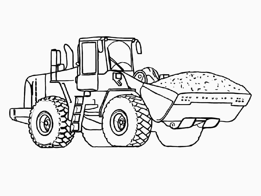Bedava Buldozer Yazdır Boyama Sayfası