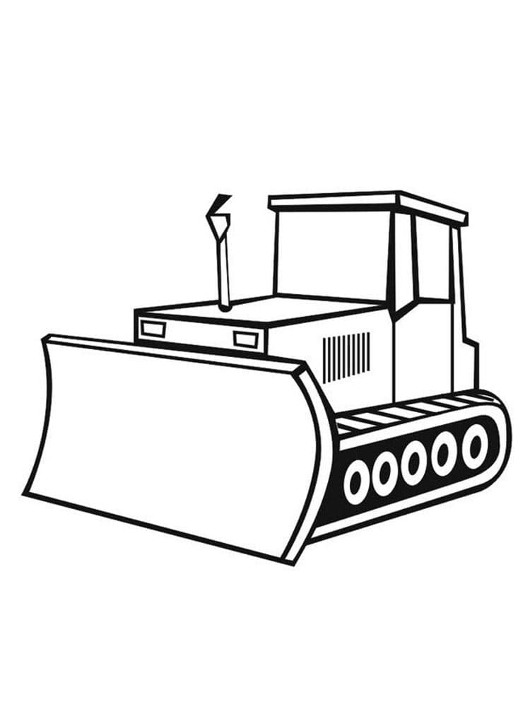 Bedava Buldozer Yazdırılabilir Boyama Sayfası