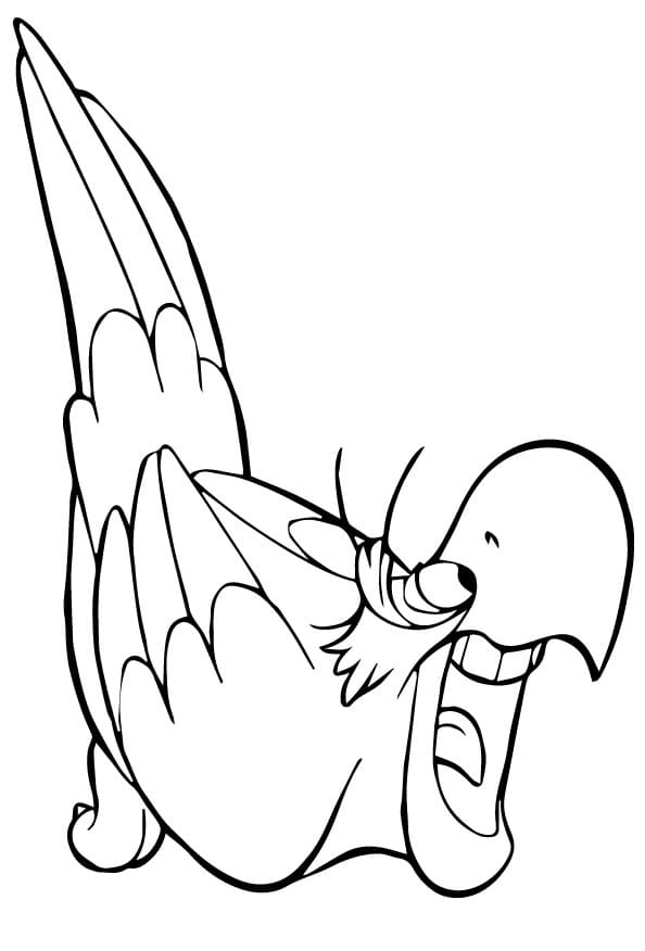 Bedava Papağan Resim Boyama Sayfası