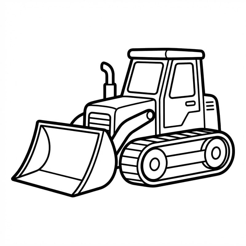 Bedava Yazdırılabilir Buldozer Boyama Sayfası
