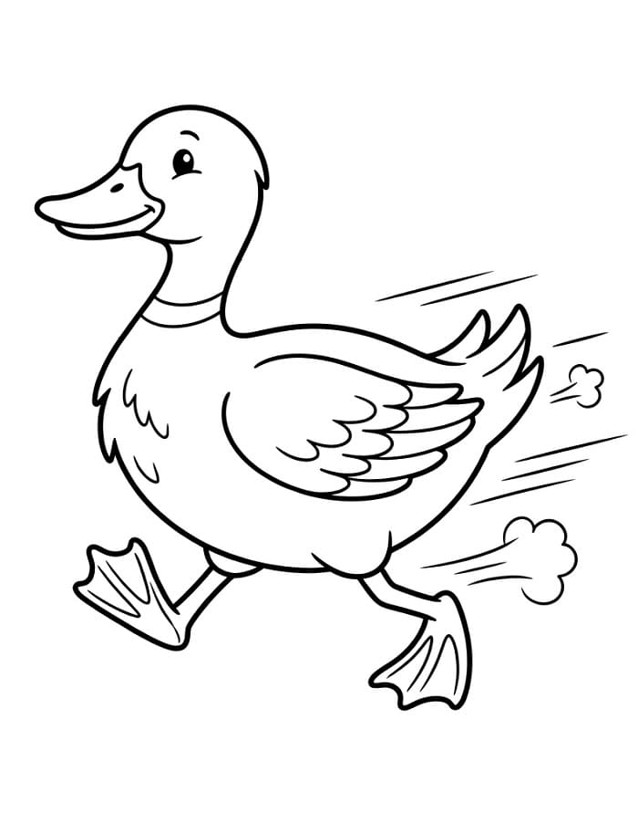 Bedava Yazdırılabilir Ördek Boyama Sayfası