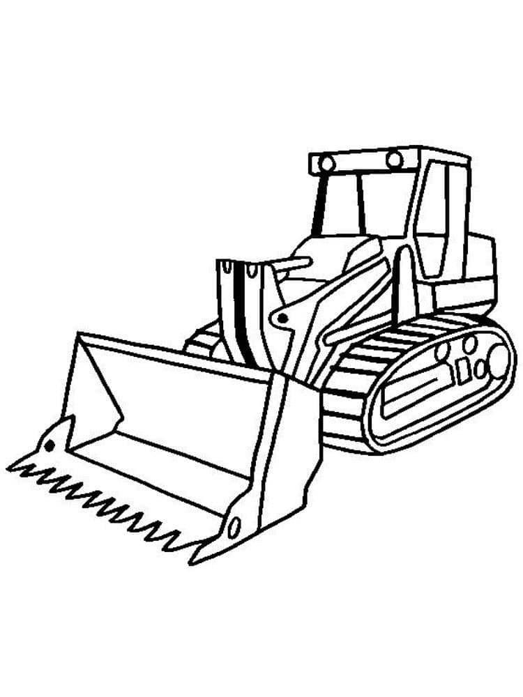 Buldozer 1 Yaş Çocuklar İçin Boyama Sayfası