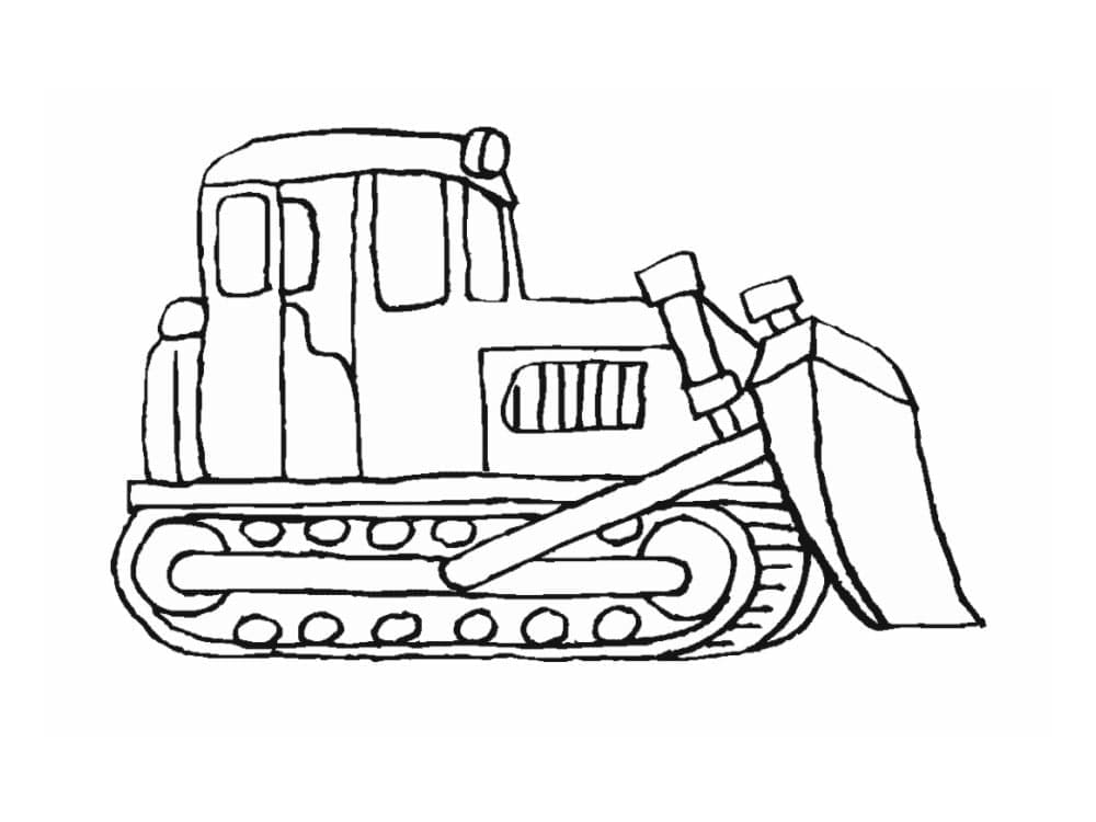 Buldozer Resmi Boyama Sayfası