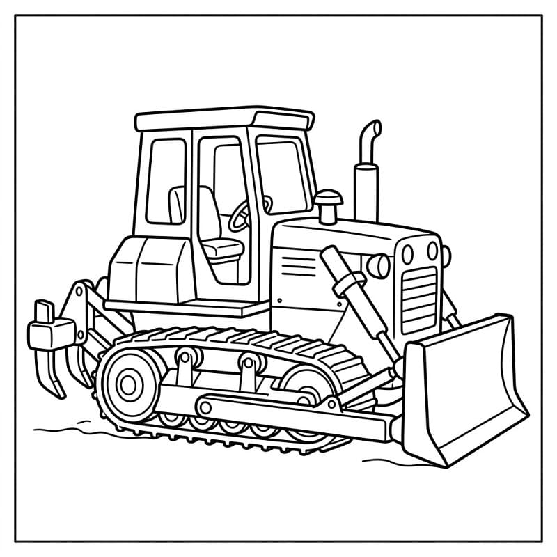 Çalışan Buldozer Boyama Sayfası