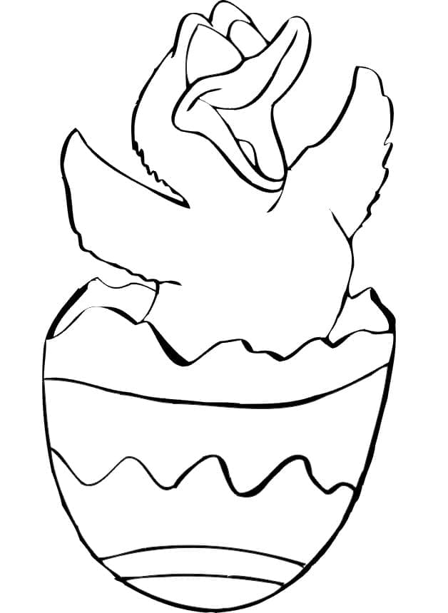 Çocuk Paskalya Civcivi Yazdırılabilir Boyama Sayfası