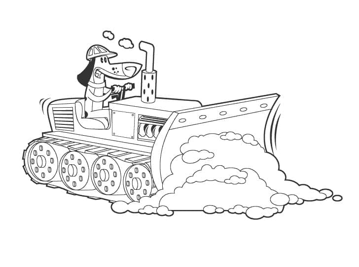 Çocuklar İçin Buldozer Boyama Sayfası