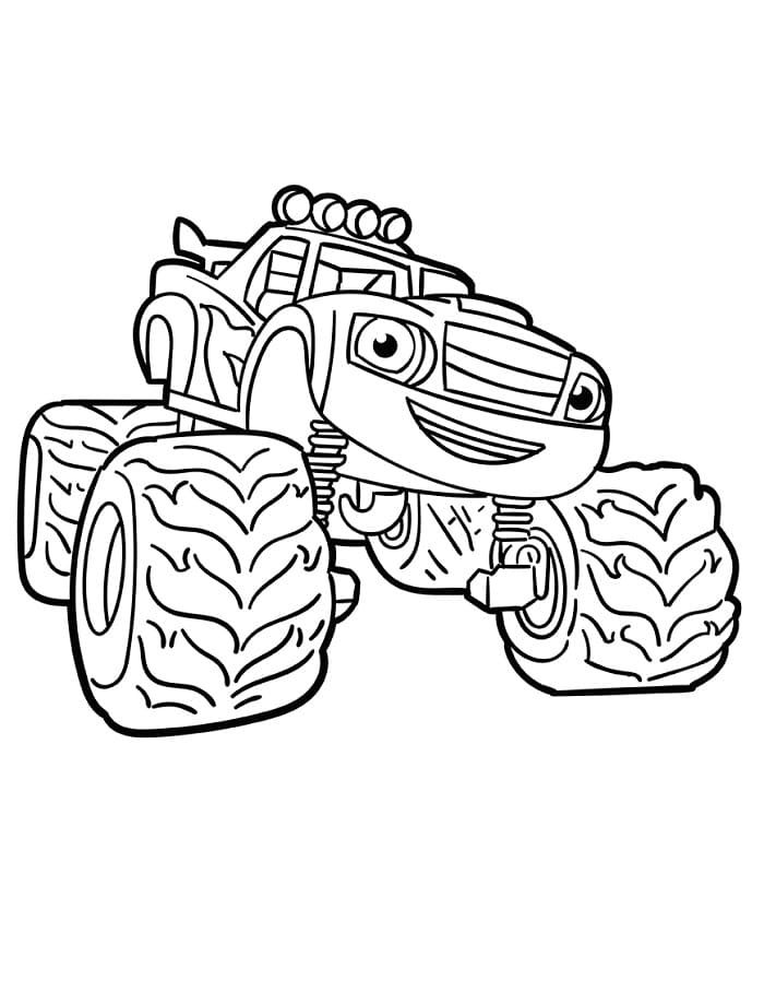 Blaze ve Yol Canavarları Boyama Sayfaları