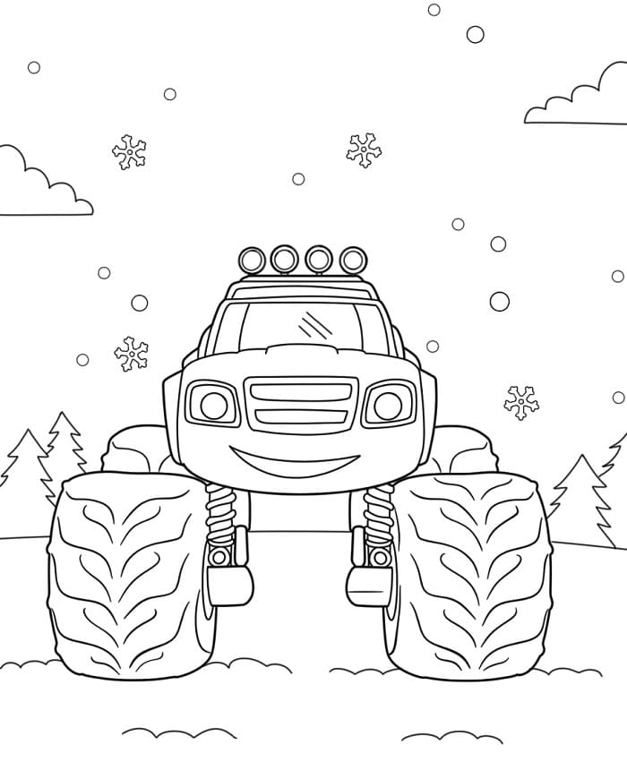 Fantastik Blaze ve Yol Canavarları Boyama Sayfası