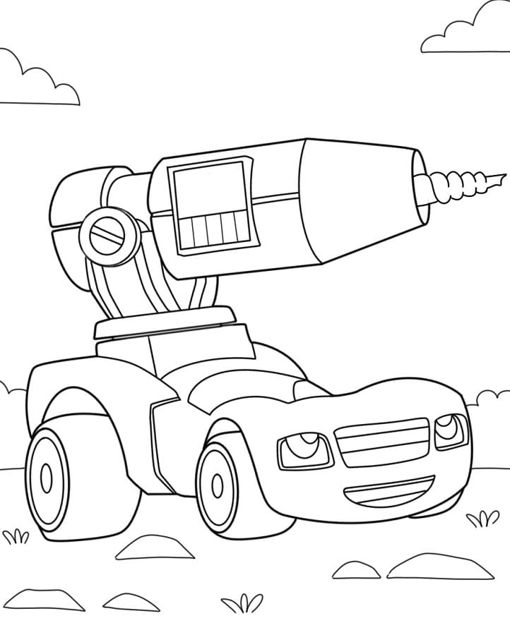 Güzel Blaze ve Yol Canavarları Boyama Sayfası