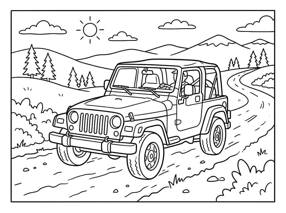 Güzel Jeep Boyama Sayfası