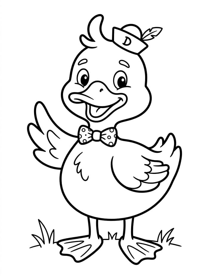 Güzel Ördek Boyama Sayfası