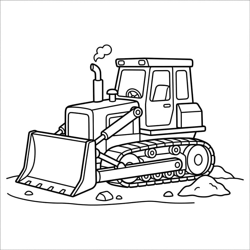 İyi Buldozer Boyama Sayfası