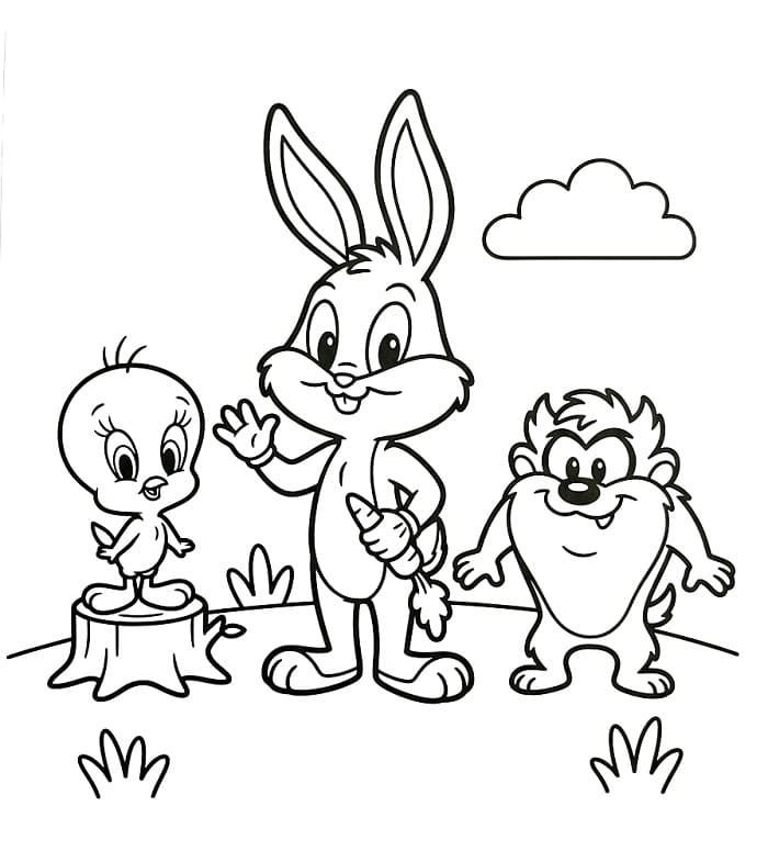 Kolay Looney Tunes Boyama Sayfası