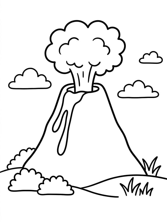 Kolay Volkan Boyama Sayfası