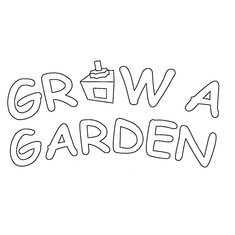 Logo Grow a Garden Boyama Sayfası