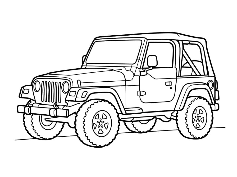 Muhteşem Jeep Boyama Sayfası