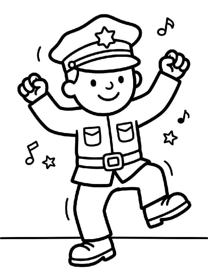 Mükemmel Polis Boyama Sayfası