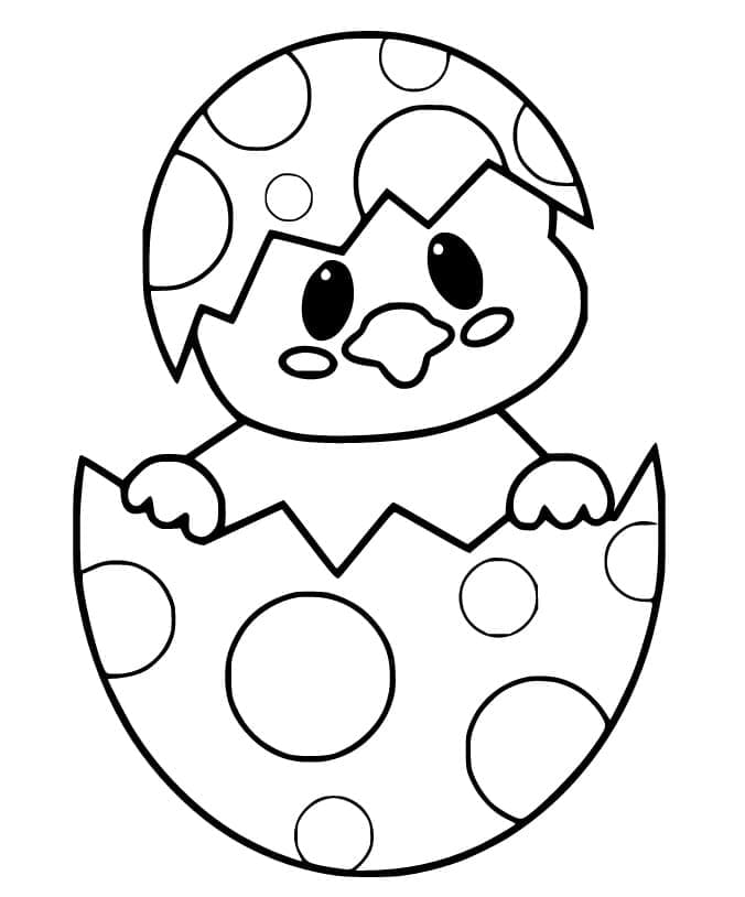 Paskalya Civcivi 4 Yaş Çocuklar İçin Boyama Sayfası