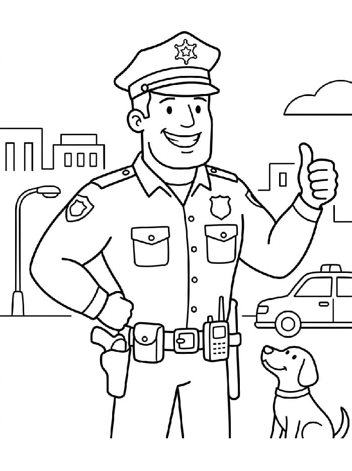 Polis Renklendir Boyama Sayfası