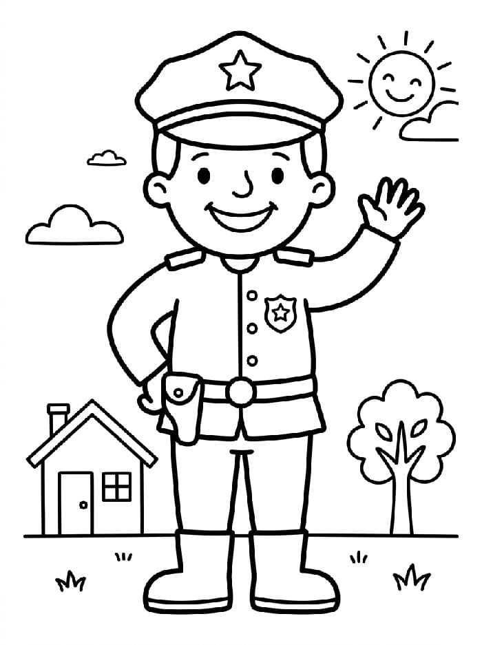 Polis Yasası Boyama Sayfası