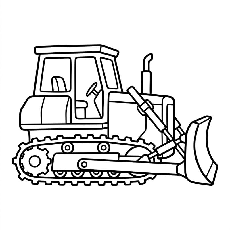 Süren Buldozer Boyama Sayfası