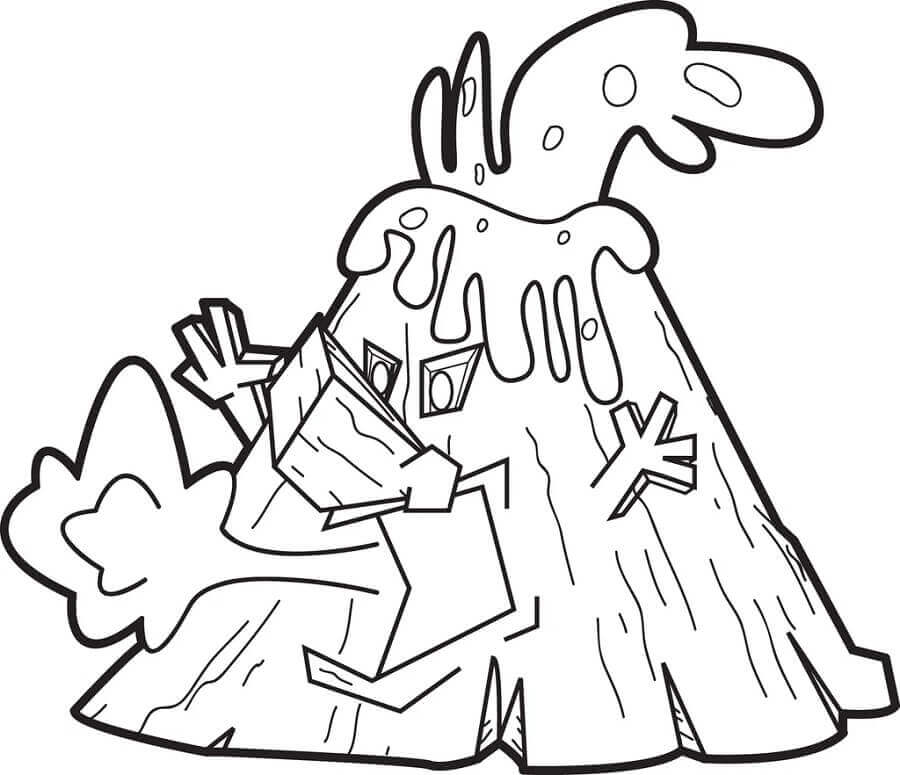 Ücretsiz Volkan Yazdırılabilir Boyama Sayfası