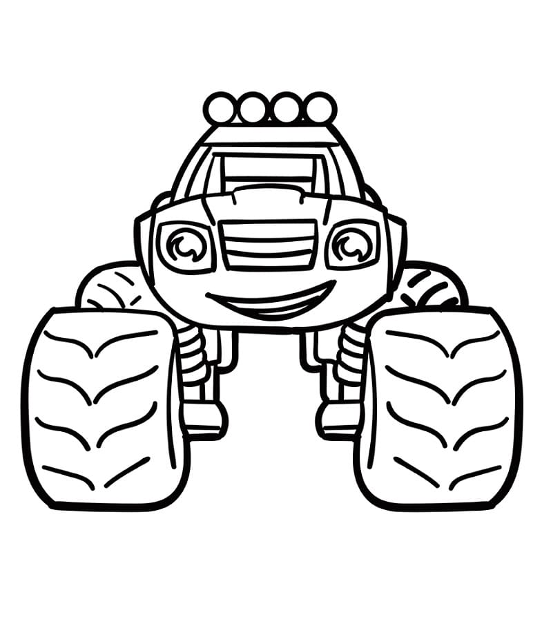 Ücretsiz yazdırmak için Blaze ve Yol Canavarları Boyama Sayfası