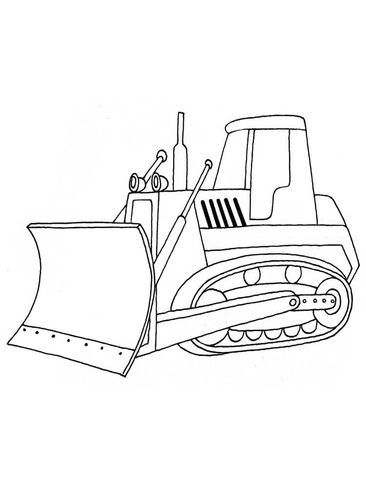 Yazdırılabilir Bedava Buldozer Boyama Sayfası