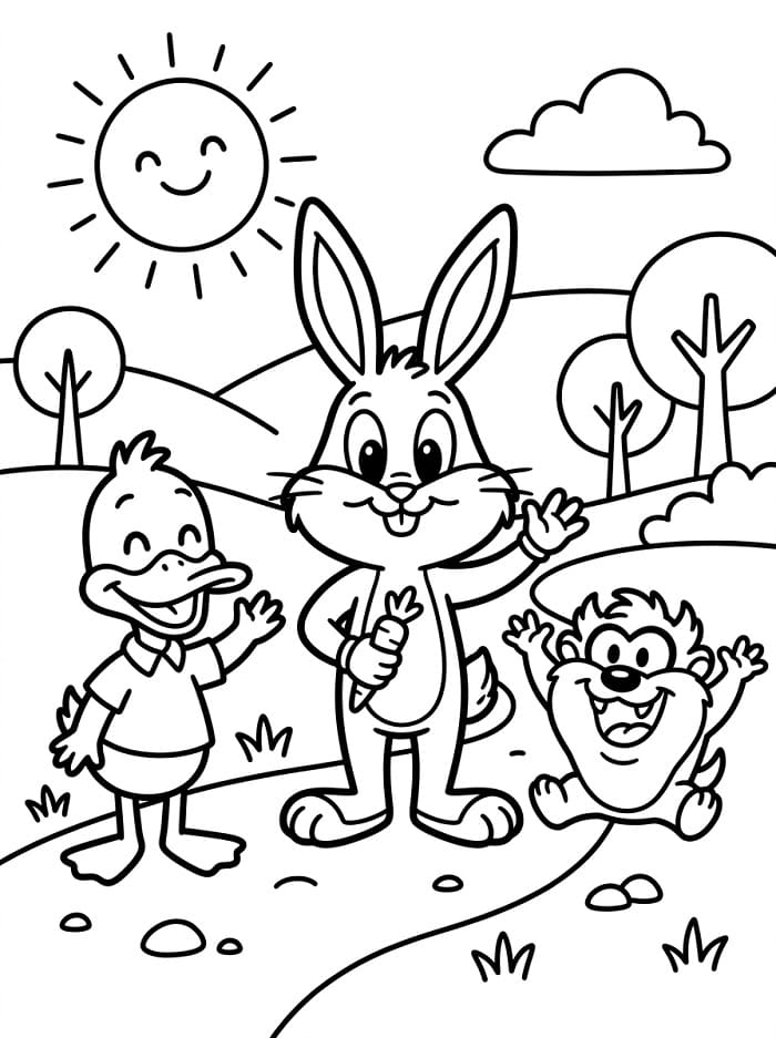 Yazdırılabilir Looney Tunes Boyama Sayfası