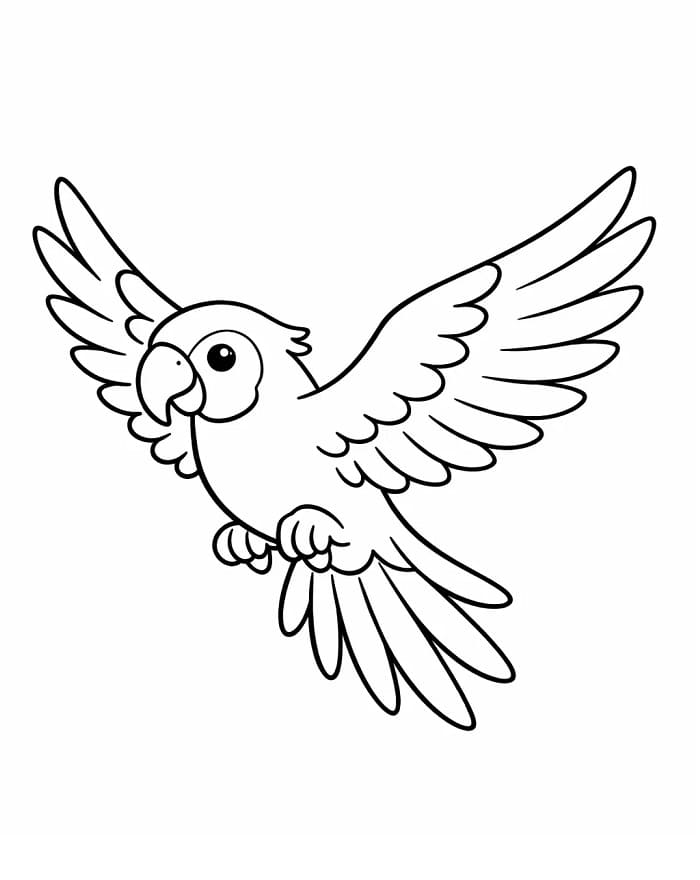 Yazdırılabilir Papağan Boyama Sayfası