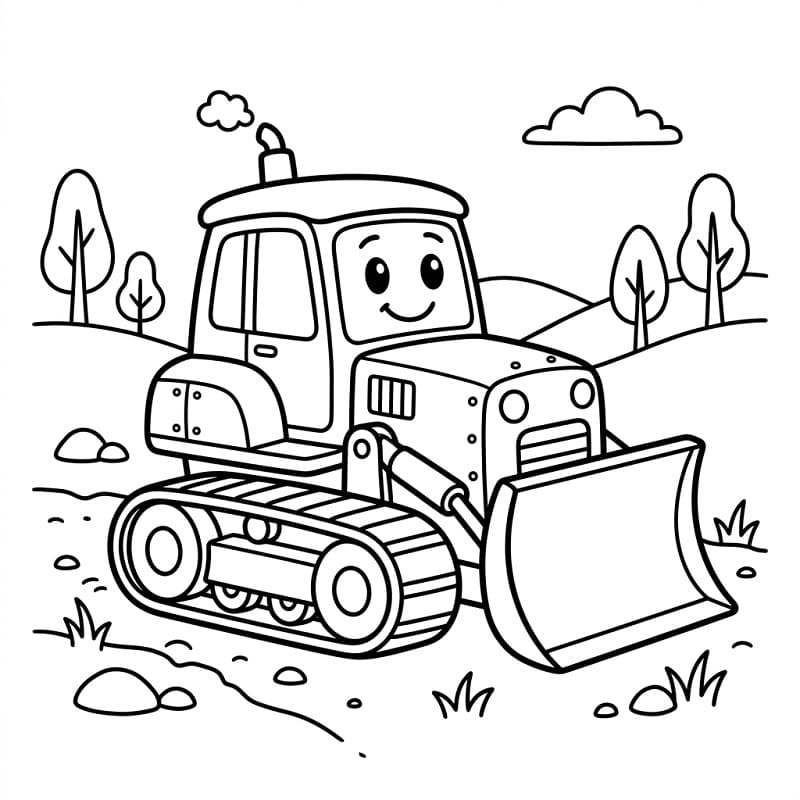 Buldozer Boyama Sayfaları