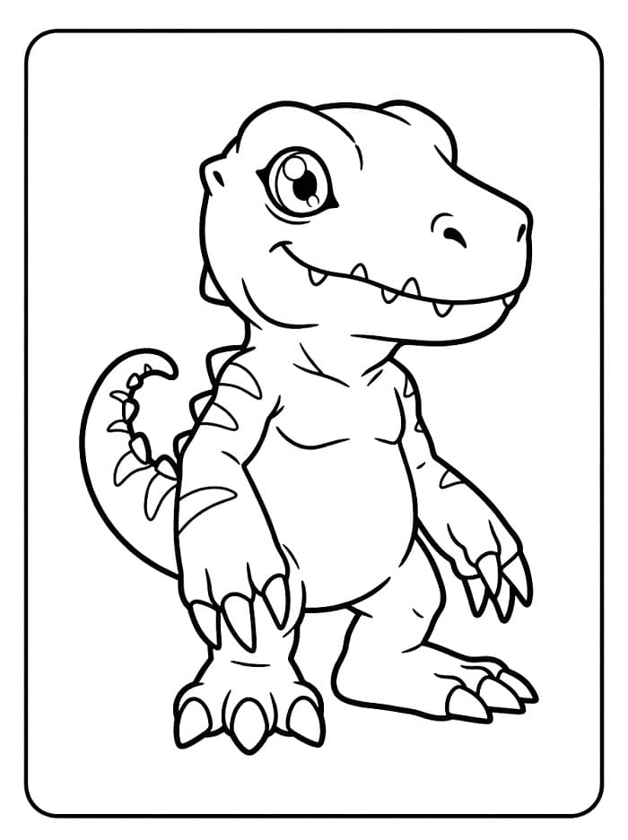 Anime Agumon Boyama Sayfası