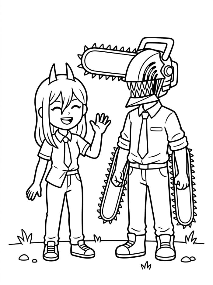 Anime Chainsaw Man Boyama Sayfası