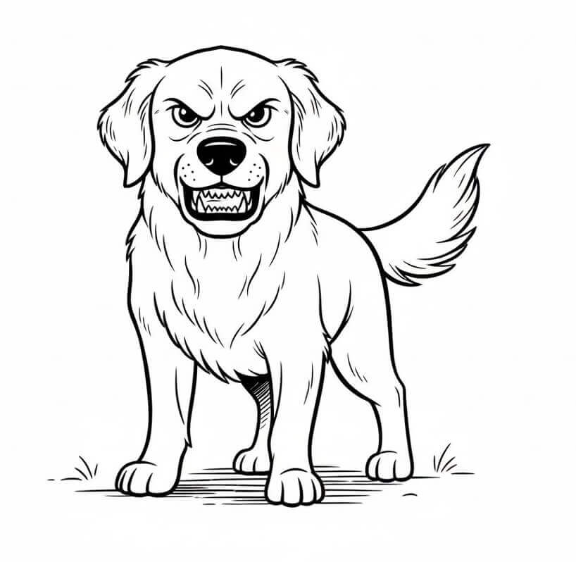 Bedava Golden Retriever Yazdır Boyama Sayfası
