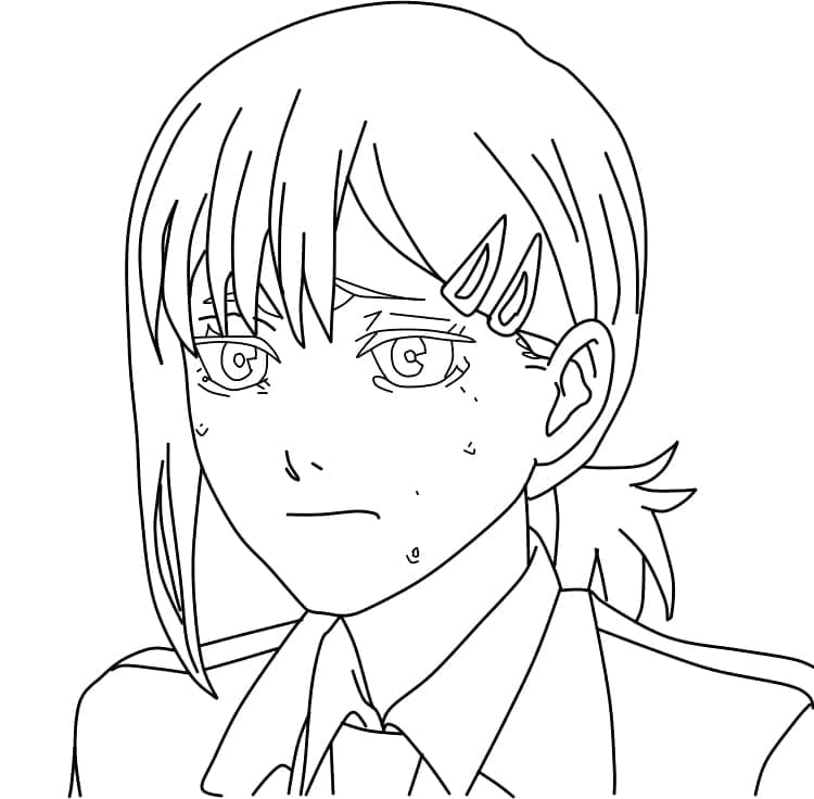 Chainsaw Man Bedava Resim Boyama Sayfası