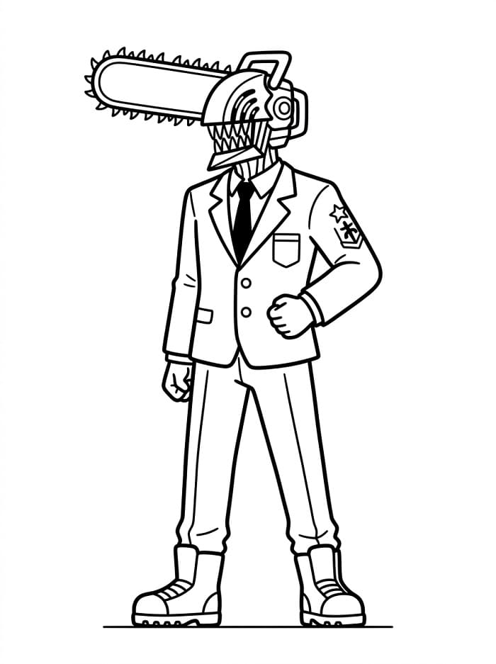 Chainsaw Man Bedava Boyama Sayfası