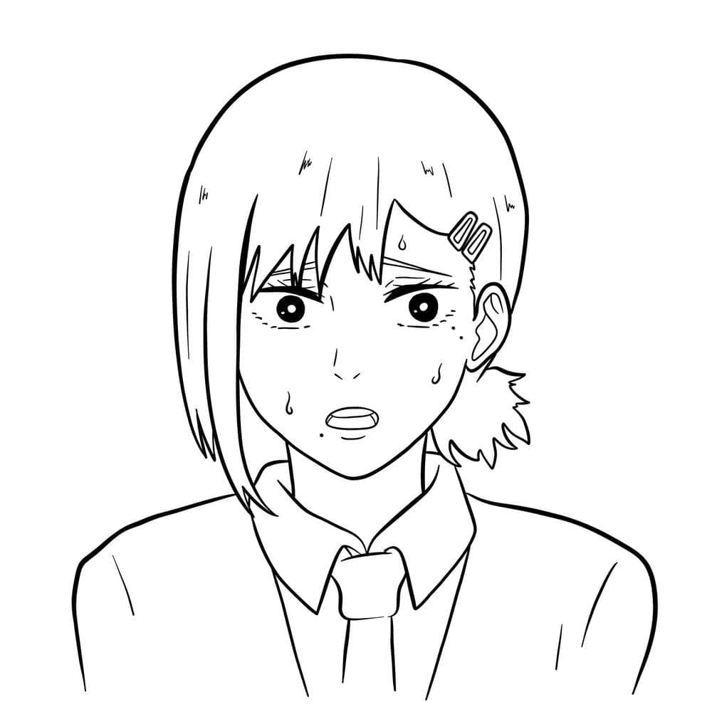 Chainsaw Man Yazdırılabilir Resim Boyama Sayfası