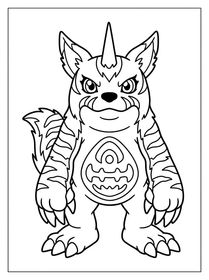 Digimon Gabumon Boyama Sayfası