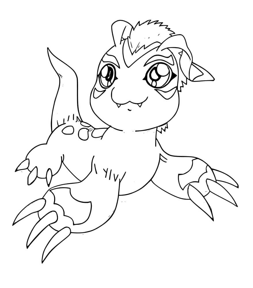 Digimon Gomamon Boyama Sayfası