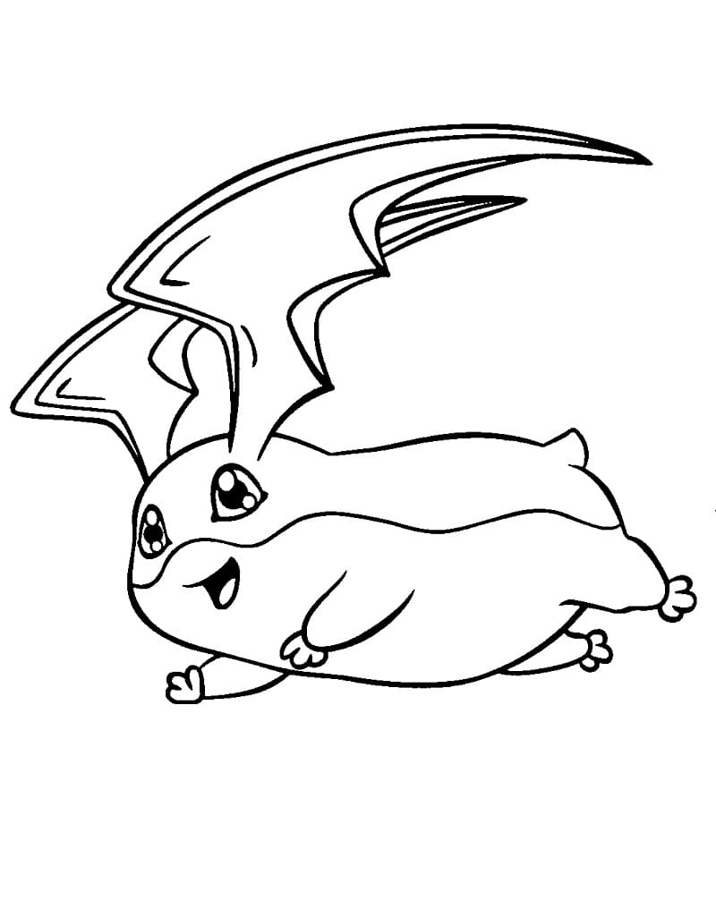 Digimon Patamon Boyama Sayfası