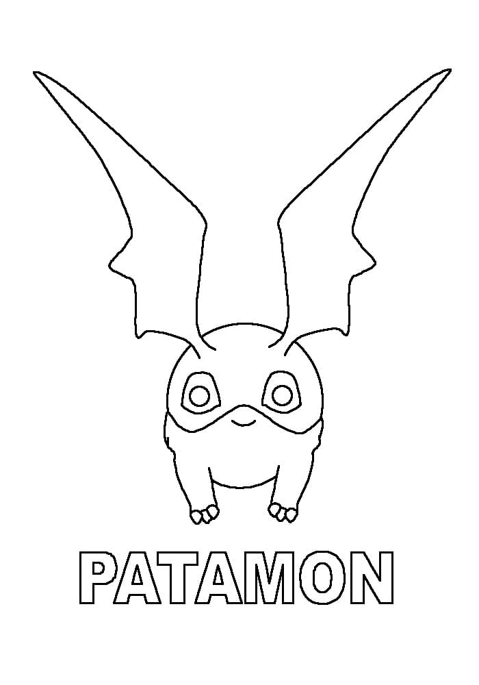 Digimon’da Patamon Boyama Sayfası