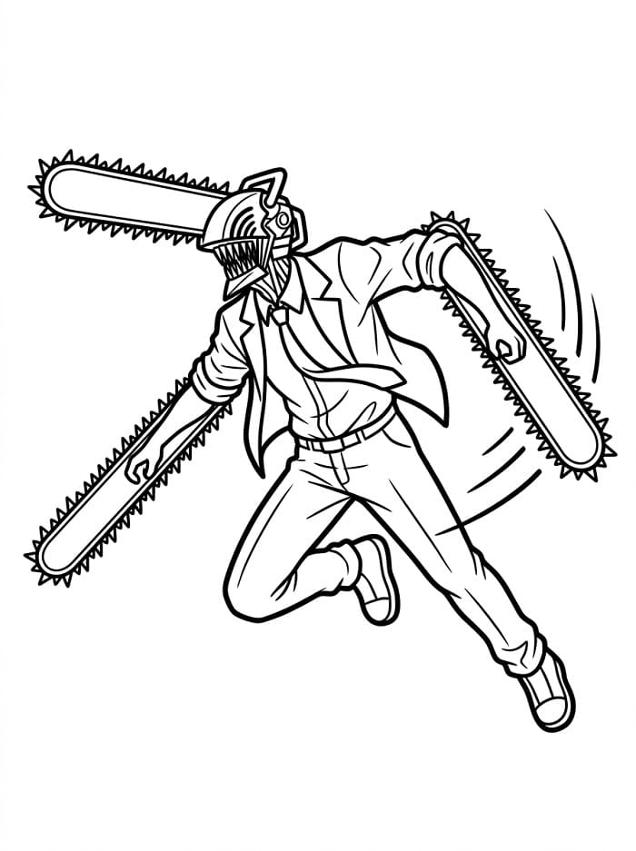 Chainsaw Man Boyama Sayfaları