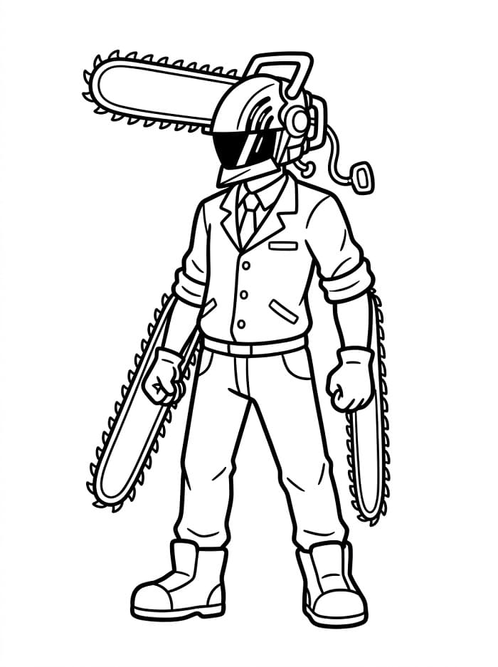 Hediye Chainsaw Man Boyama Sayfası