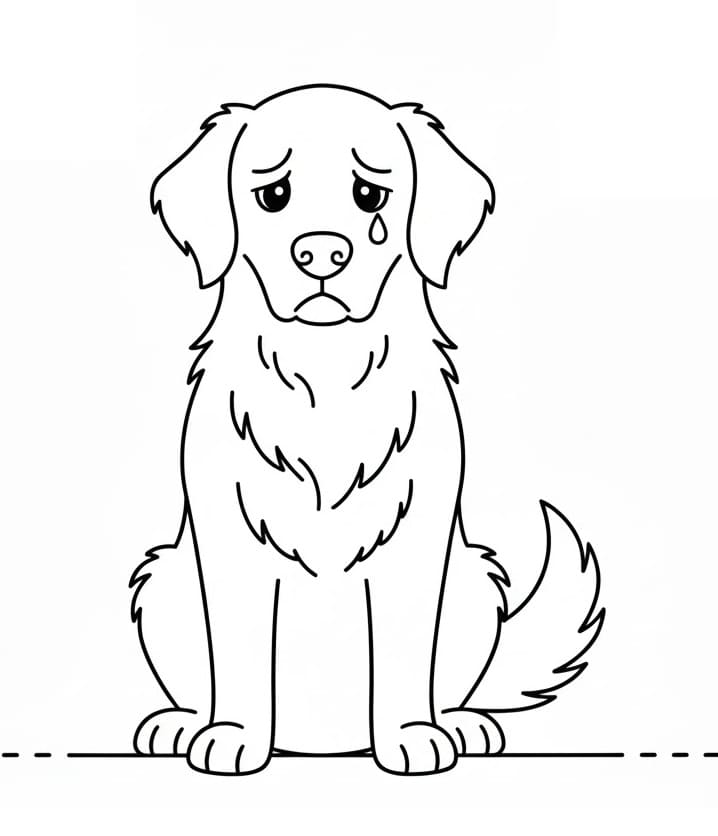 Hediye Golden Retriever Boyama Sayfası