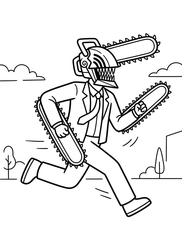Kolay Chainsaw Man Boyama Sayfası