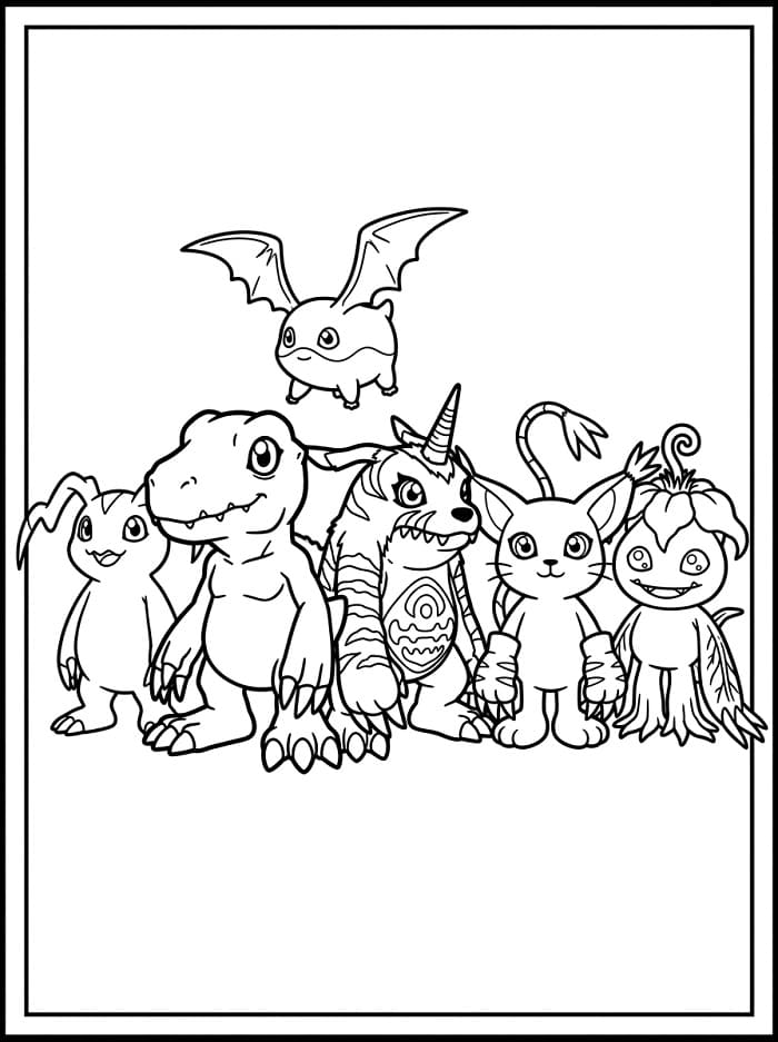 Muhteşem Digimon Boyama Sayfası